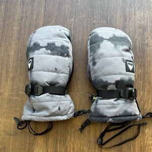 Burton Junior Black and Gray Mittens Size L (similar to XS Women)